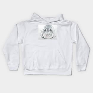 Baby Seal portrait Kids Hoodie